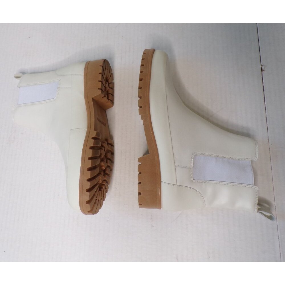 🆕 REBECCA ALLEN All Weather Chelsea Boot 8 Off-White - Picture 9 of 15
